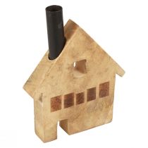 kohteita Koristeellinen talon puinen puinen koristeellinen kynttilänjalka musta 16,5 × 3,5 cm × 22 cm