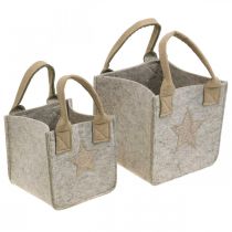 Deco Pot Huopapussi joulukoriste Beige 20/16cm 2 kpl sarja