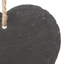 kohteita Liuskekivisydän ripustamiseen musta 10cm 6kpl