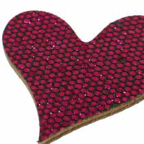 Scatter koristelu sydän violetti 3-5cm 48p