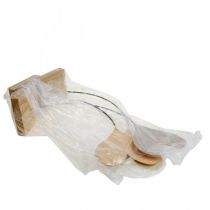 kohteita Pöytäkoristesydämet häät, sydänkoristeet metalli beige/oranssi/keltainen H40cm 3kpl