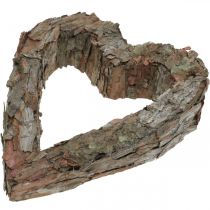 Deco sydän avoin männynkuori syyskoristelu hautakoriste 30×24cm