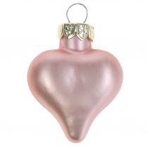 kohteita Puukoriste sydän pinkki lasista 3cm 20 kpl