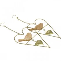 kohteita Koristesydämet metallin ripustamiseen lintupuulla 12×18cm 2 kpl