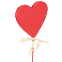 kohteita Sydäntulpat puupunaiset koristesydämet leppäkerttuilla 6cm 16 kpl