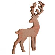 kohteita Hirven koristeellinen kukkatulppa pronssikulta 8-10cm 18 kpl