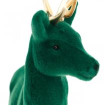 kohteita Hirvi seisoo deco-figuuri vihreä kultainen pöytäkoriste adventti 27cm