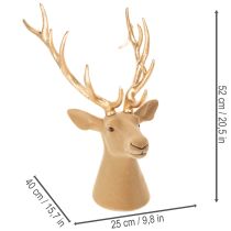 kohteita Koristeellinen hirvenpääveistos suurilla sarvilla, 52 cm