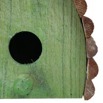 kohteita Riippuva koristeellinen lintumaja pyöreällä katolla puunvihreä ruskea 16,5×10×17cm