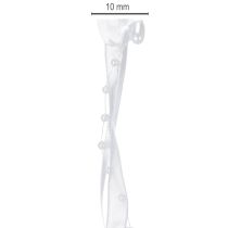 kohteita Hääkoristelu organzanauha valkoinen 10mm x 5m sydämillä ja helmillä