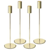 kohteita Korkea kynttilänjalka, kultaa, metallia, 27,5 cm, 4 kpl