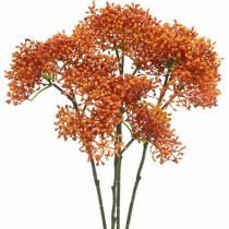 kohteita Elder oranssi keinotekoinen kukkiva oksa 52cm 4kpl 4kpl