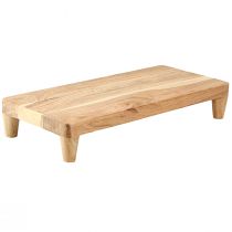 kohteita Puinen tarjotin jaloilla pöytäjalusta luonnollinen 45x20x7,5cm