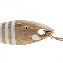 Puinen kalakoriste merikalariipus puuta 28,5cm