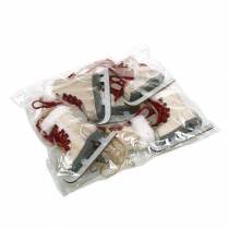 kohteita Puinen luistin valkoinen ripustukseen 8cm 3 kpl