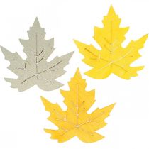 Scatter koristelu syksy, vaahteranlehdet, syksyn lehdet kultaiset, oranssit, keltaiset 4cm 72p