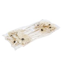 kohteita Puinen kukka tulpana, valkaistu Ø9-12cm L45cm 15 kpl