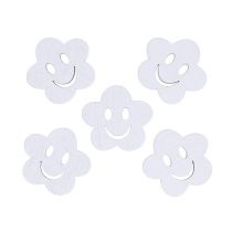 Puukukka kasvot valkoinen 2,5cm 48p
