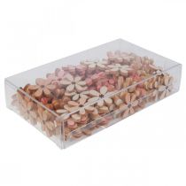 Puiset kukat hajottaa koriste kukkia puu oranssi/pinkki/valkoinen 2cm 144p