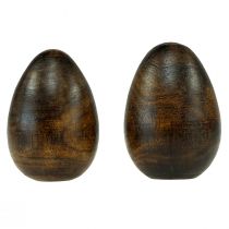 kohteita Puiset munat ruskea mangopuu Pääsiäismunat puusta K9,5–10cm 2kpl