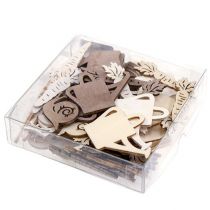 kohteita Puinen puutarhakoristelu 4cm - 6cm luonnollinen 72 kpl