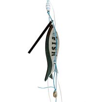 kohteita Puinen ripustin kala sininen 36cm 4 kpl