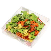 kohteita Puinen kani 2cm - 4cm värikäs lajitelma 96 kpl