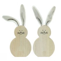 kohteita Puinen pupu liikkuvilla korvilla ruskea valkoinen 11,5×27cm 2 kpl