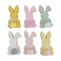 kohteita Puiset puput koristepuput pääsiäiskoristeet puupastelli 8,5×16cm 6 kpl