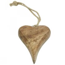 Puinen sydänriipus sydänpuinen koristelu ripustettavaksi 10cm 3kpl