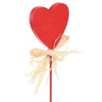 kohteita Puiset sydämet koristetulppa sydämet leppäkerttuilla punainen 4cm 16 kpl