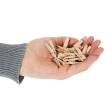 kohteita Puinen klipsi mini pyykkipojan koristeklipsi 3,5 cm 50 kpl