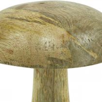 Puinen sieni luonnollinen, keltainen puinen koristelu syksyn deco sienet 15×13cm