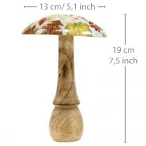 kohteita Puiset sienen deco syyslehdet valkoiset, värikäs syyskoristeet Ø13cm K19cm
