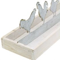 Puinen tarjotin koristeellisella pistokkeella 46cm
