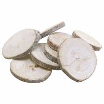 Pyöreät valkaistut puukiekot Ø3-4,5cm 400g verkossa
