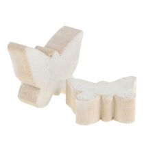 kohteita Puinen perhonen valkoinen 2,8 cm - 3,3 cm 28 kpl