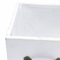 kohteita Istutuslaatikko puinen laatikko valkoinen 15x15/12x12cm 2 kpl setti