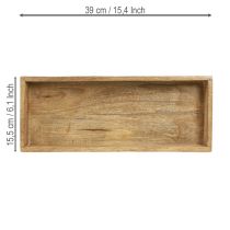 kohteita Puinen tarjotin suorakaiteen muotoinen koristetarjotin puu 39×15,5×4cm 2kpl