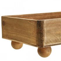 Puinen tarjotin Suorakaiteen muotoinen koristetarjotin jaloilla 34×14×7cm