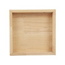 kohteita Puinen tarjotin koristeellinen tarjotin puinen neliö luonnollinen 20×20×3,5cm