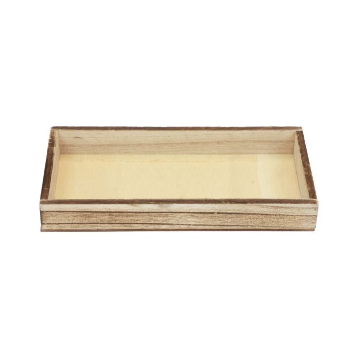 Puinen tarjotin liekillä koristeltu tarjotin pöytäkoriste rustiikki 20×10×3cm