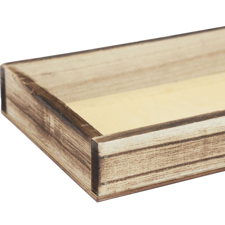kohteita Liekkipuutarjotin, koristeellinen tarjotin, maalaismainen pöytäkoriste, 24 × 12 × 3 cm