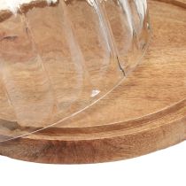 kohteita Puulautanen juustokupulla koristeellinen lautaspuu Ø29cm H22cm