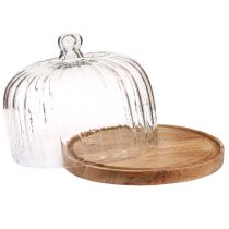 kohteita Puulautanen juustokupulla koristeellinen lautaspuu Ø29cm H22cm