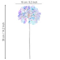 kohteita Keinotekoinen hortensian kukintaoksa hohtavissa väreissä 36 cm 2 kpl
