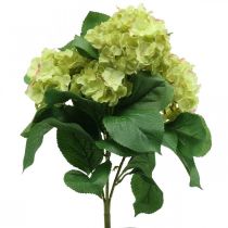 Hortensia tekovihreä tekokukkakimppu 5 kukkaa 42cm