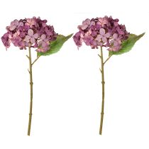 kohteita Keinotekoiset hortensiat, violetit tekokukat, hortensiat 34 cm, 2 kpl
