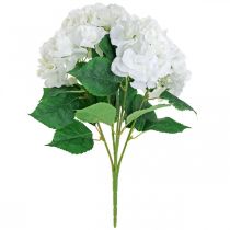 kohteita Deco kukkakimppu hortensia valkoiset tekokukat 5 kukkaa 48cm