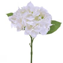 Hortensia Keinotekoiset Valkoiset Real Touch -kukat 33cm